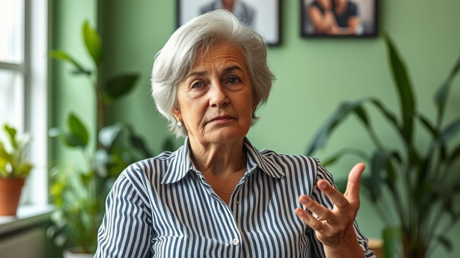 Mature woman contemplating job search over 60, thoughtful pose.