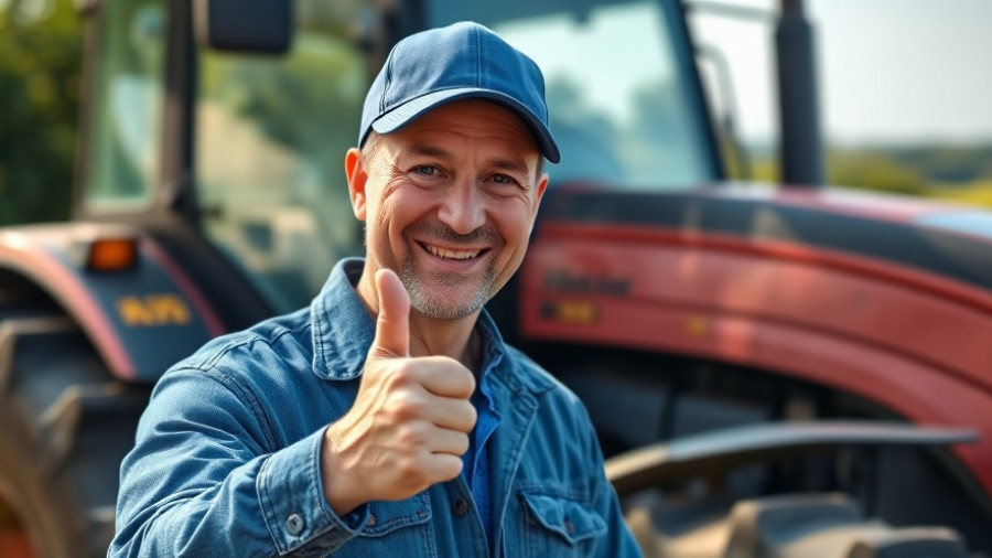 Strohpressen bei Hendrik Lindemann: smiling man with tractor