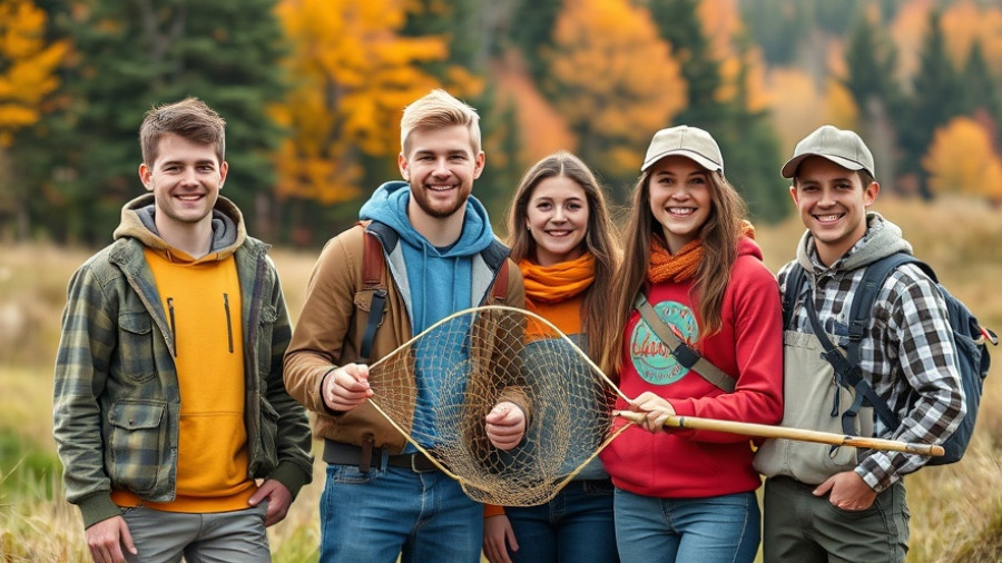 Youth group with fishing net during Abfischen Elmenhorst event.
