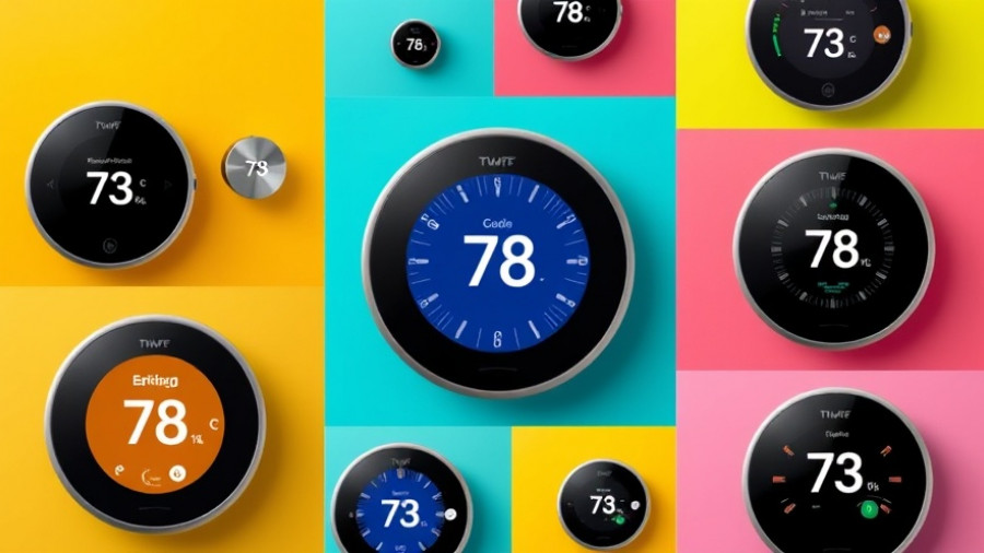 Colorful smart thermostats display