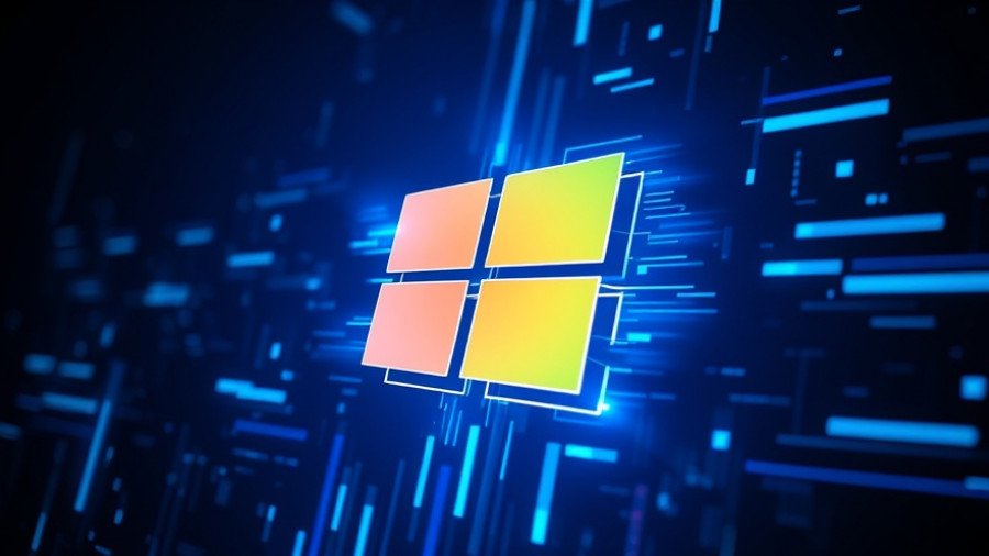 Windows logo with glitch effect, representing Sicherheitslücke.