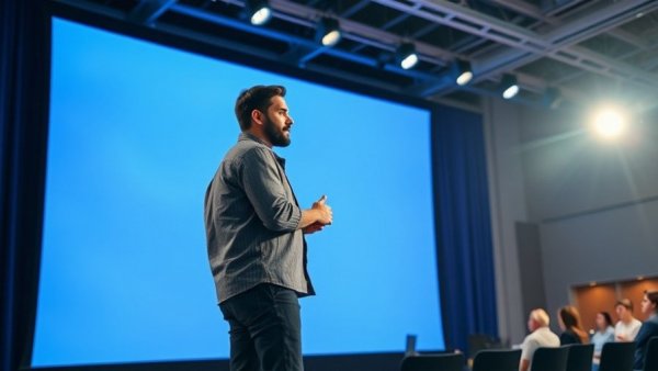 KI-Agent von DeepL presentation in a modern conference setting.