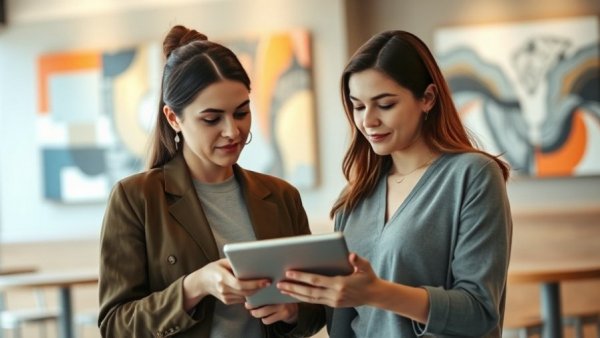 Women using Amazon Kindle Translate in a cafe setting.
