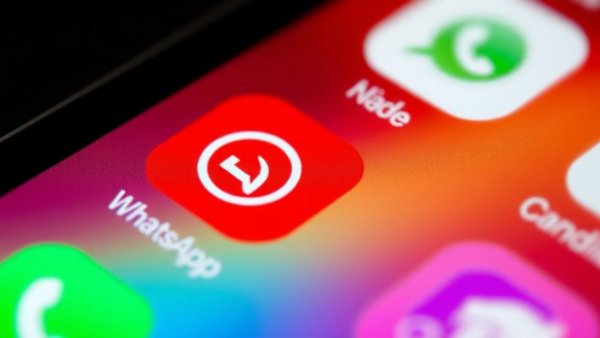 WhatsApp icon with notification bubble indicating new messages.