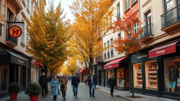 Diebstahl im Restaurant Bad Oldesloe - bustling street scene in autumn.