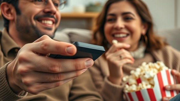 Cozy home TV scene with remote and popcorn; TV Garden kostenlos TV-Sender.