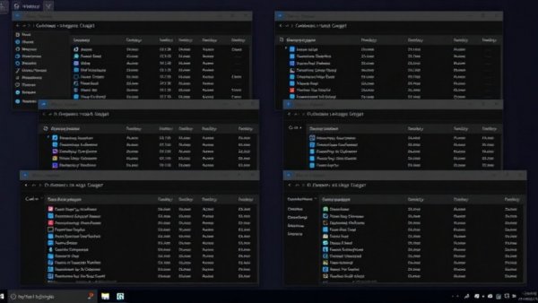 Multiple open Task-Manager instances on Windows 11 dark interface.