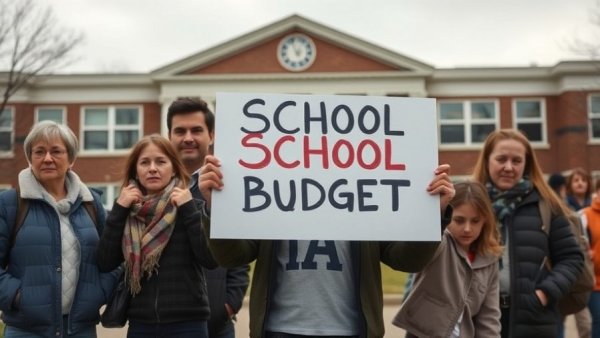 Protest against school budget cuts at Stadtschule Bad Oldesloe.