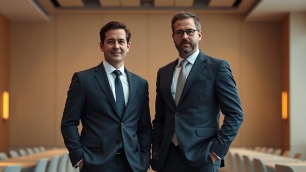 Two men at Lung Clinic event, highlighting Lungengesundheit and Ruhestand.