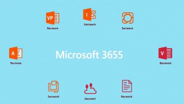 Microsoft 365 icons illustrating datenschutzkonform use.