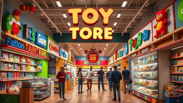 Eröffnung Spielzeit by Thalia in Lüdenscheid, vibrant toy store entrance.