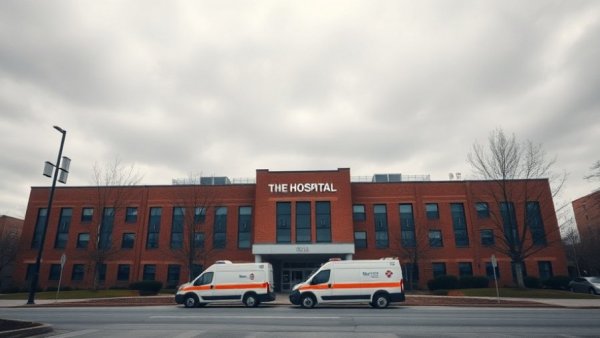 Krankenhaus Geesthacht takeover scene with hospital façade.