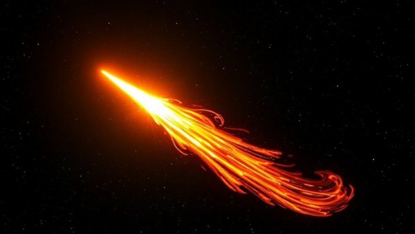 Komet 3I/Atlas verfolgen leuchtender Schweif im Weltraum