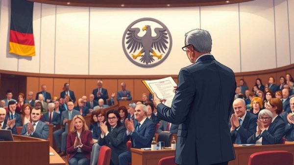 NIS2-Umsetzungsgesetz assembly scene in German parliament.