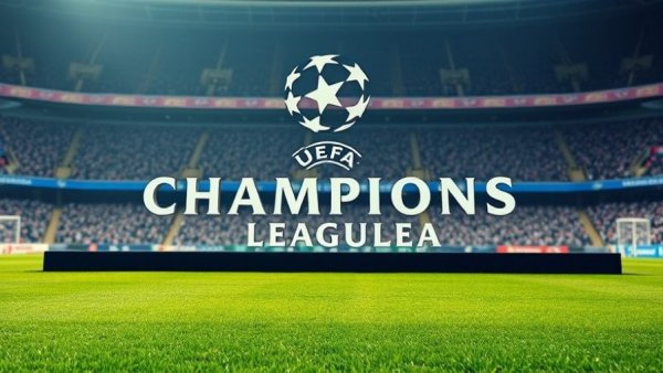 UEFA Champions League signage on soccer field, Champions League TV-Rechte 2027.