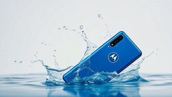Motorola Black Friday Smartphone Rabatte, smartphone splashing in water.
