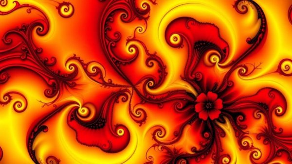 Vibrant fractal pattern symbolizing Digitale Souveränität with intricate designs.