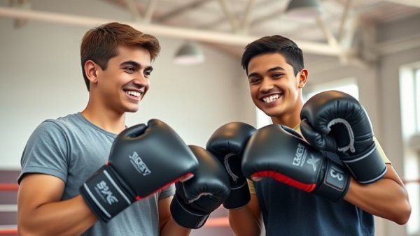 Boxen stärkt Selbstvertrauen von Jugendlichen: Teens boxing practice.