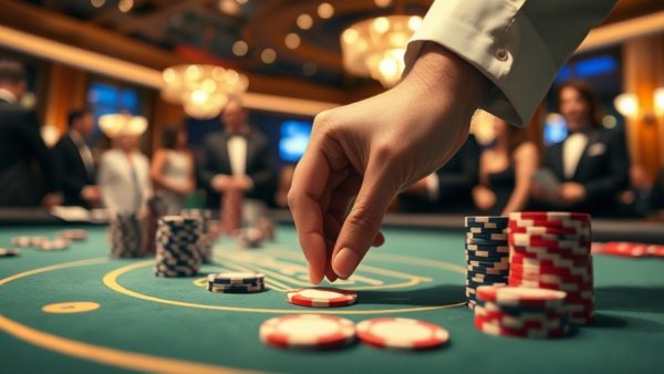 Casino-Pläne Bargteheide in action: hand placing a chip on table, stacks of chips visible.
