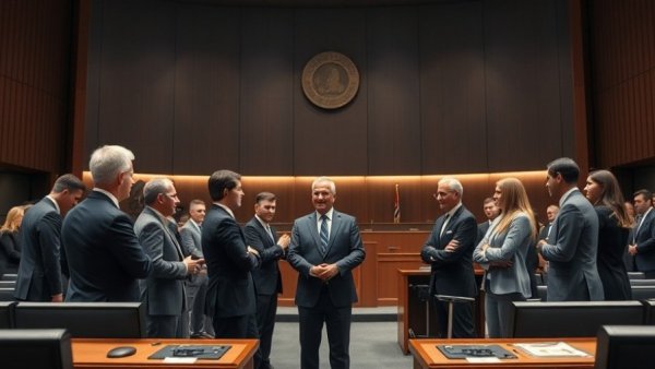 Lawmakers discussing Rentenreform in Deutschland in a modern assembly.