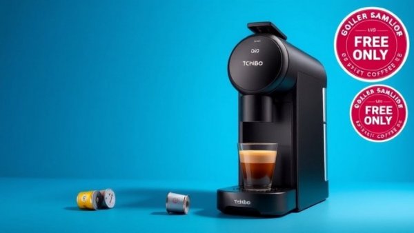 Tchibo Qbo Iconic Kaffeemaschine with capsules in promotion.