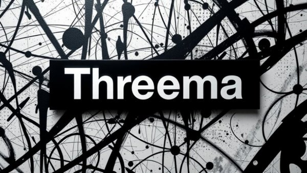 Threema logo on abstract background marking Comitis Capital acquisition.