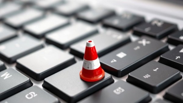 n8n Schwachstelle caution symbol on keyboard.