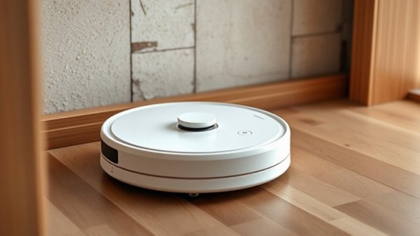 Xiaomi Robot Vacuum 5 in modern home with wooden floor.