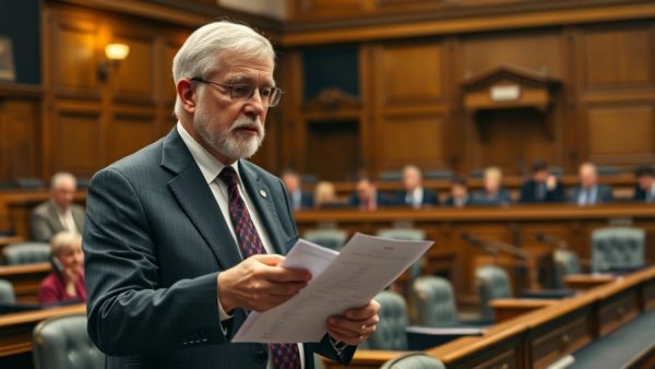 Babis Regierung Tschechien vertrauensfrage: Politician speaking in parliament.