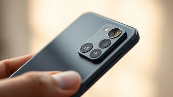 OnePlus 15 camera module close-up against a soft lit background.