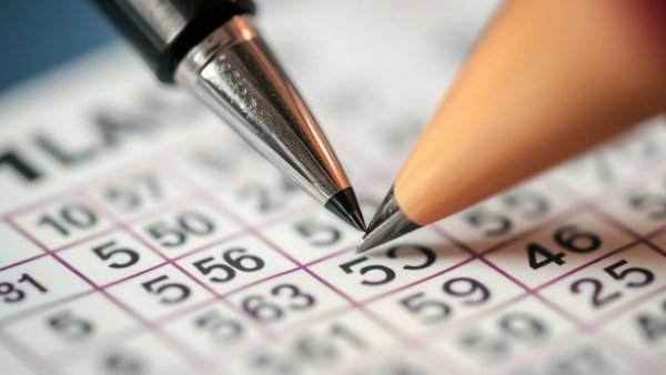 Pen marking numbers on lottery ticket for Lottozahlen heute 17. Januar 2026.