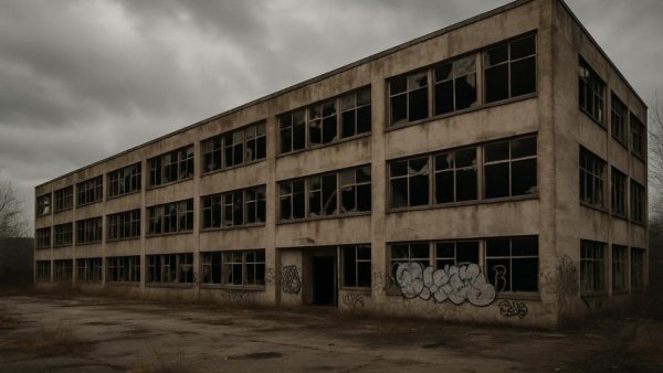 Edeka Center Schwarzenbek abandoned building with graffiti.