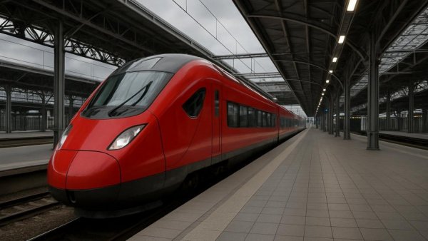 S4-Bahnhof Bad Oldesloe station platform with train