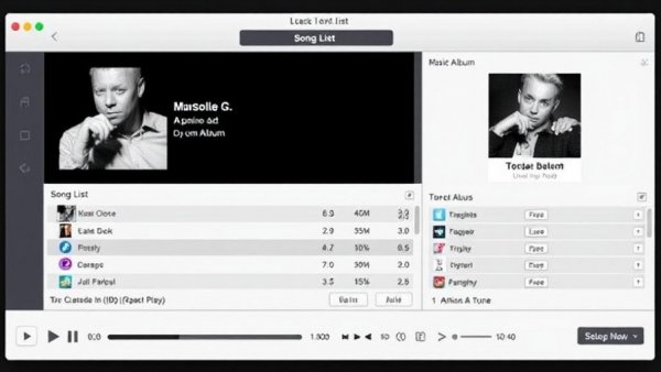 Foobar2000 Audioplayer interface displaying song list and album art.