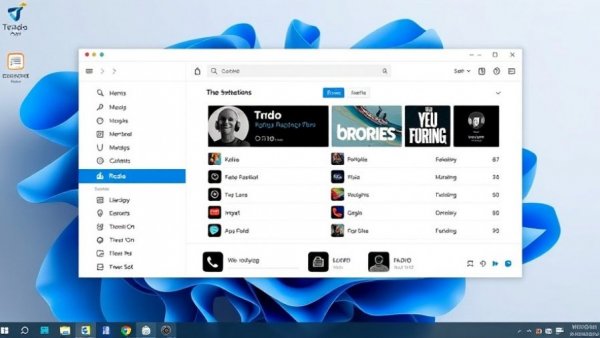 Internetradio mit Trdo app interface showcasing station list on desktop.