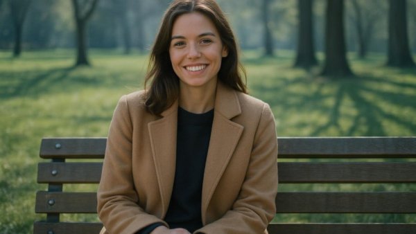 Confident young woman in park for Frauen Netzwerk Flensburg.