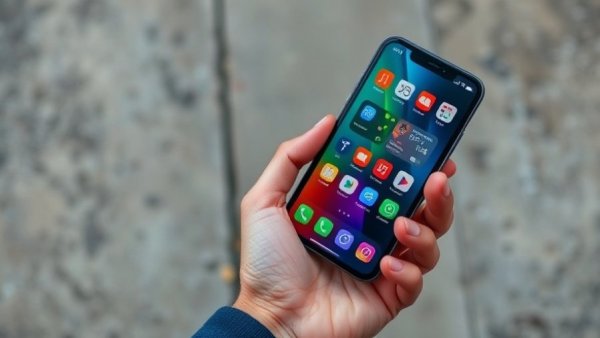 Hand holding Poco F8 Ultra smartphone with colorful apps.