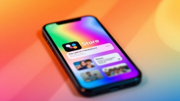 Colorful App Store Anzeigen on iPhone screen.