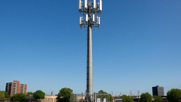 Mobilfunk tower in Reinbek under a clear sky, enhancing signal.