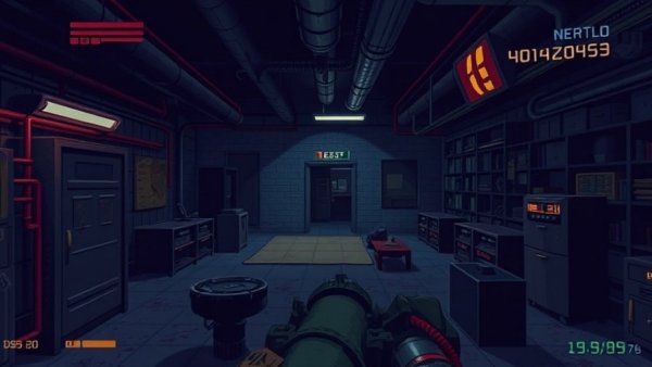 Pwn2Own Automotive 2026 event inspiration in a retro FPS video game style, pixelated graphics.