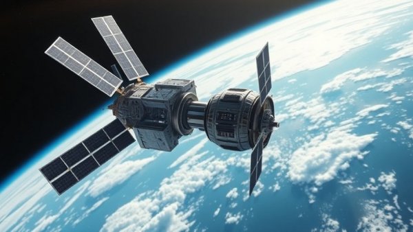 EU Govsatcom satellite orbiting above Earth in space.