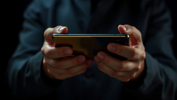 Lidar Konkurs Microvision device held by a person with golden reflection.