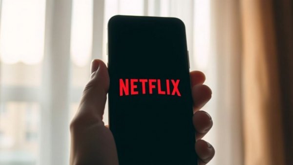 Smartphone displaying Netflix logo, related to Netflix Titel verschwinden Februar 2026.
