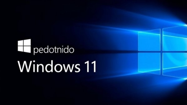 Windows 11 Pro Upgrade Angebote graphic with abstract blue design.