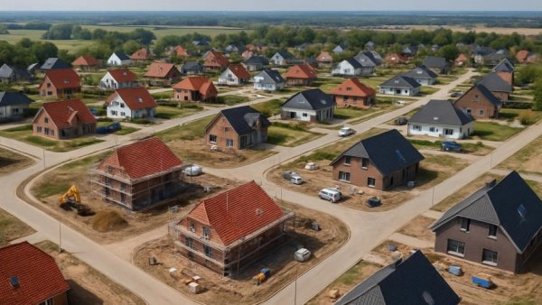 Nahe Hamburg entsteht ein Neubaugebiet für Einfamilienhäuser