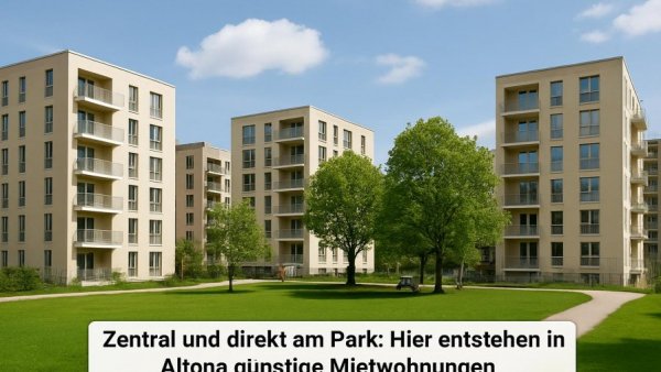 Zentral und direkt am Park: Hier entstehen in Altona günstige Mietwohnungen