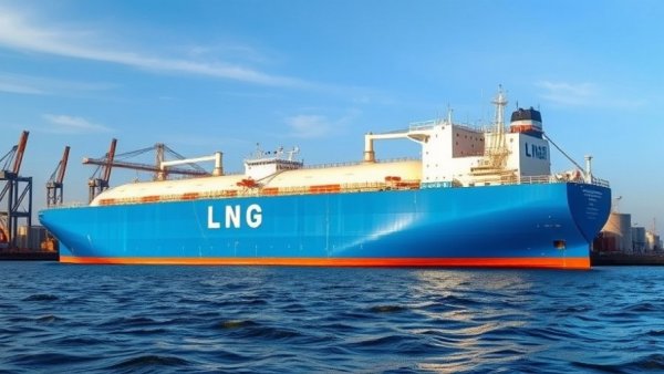 Large LNG tanker at German port highlighting gas supply.