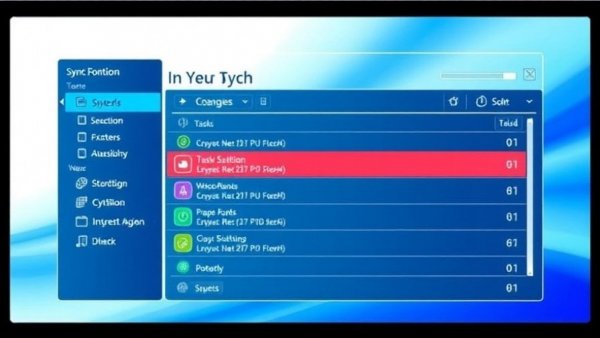 Synchredible interface for data synchronization, task management display.