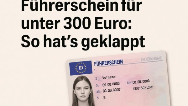 Führerschein für unter 300 Euro: So hat‘s geklappt