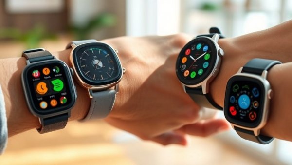 Die besten Smartwatches 2026 displayed with digital interfaces.